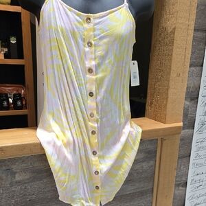 Billabong Morning Light Yellow and Pink Summer Dress.
